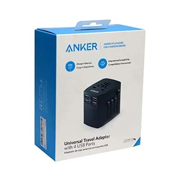 Anker Universal Travel Adapter with 4 USB Ports
